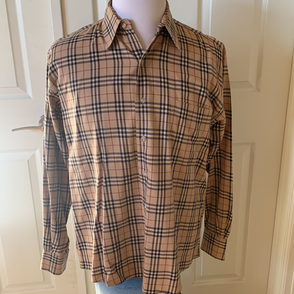 Burberry London Nova Plaid Button-Down Shirt - Men’s Medium